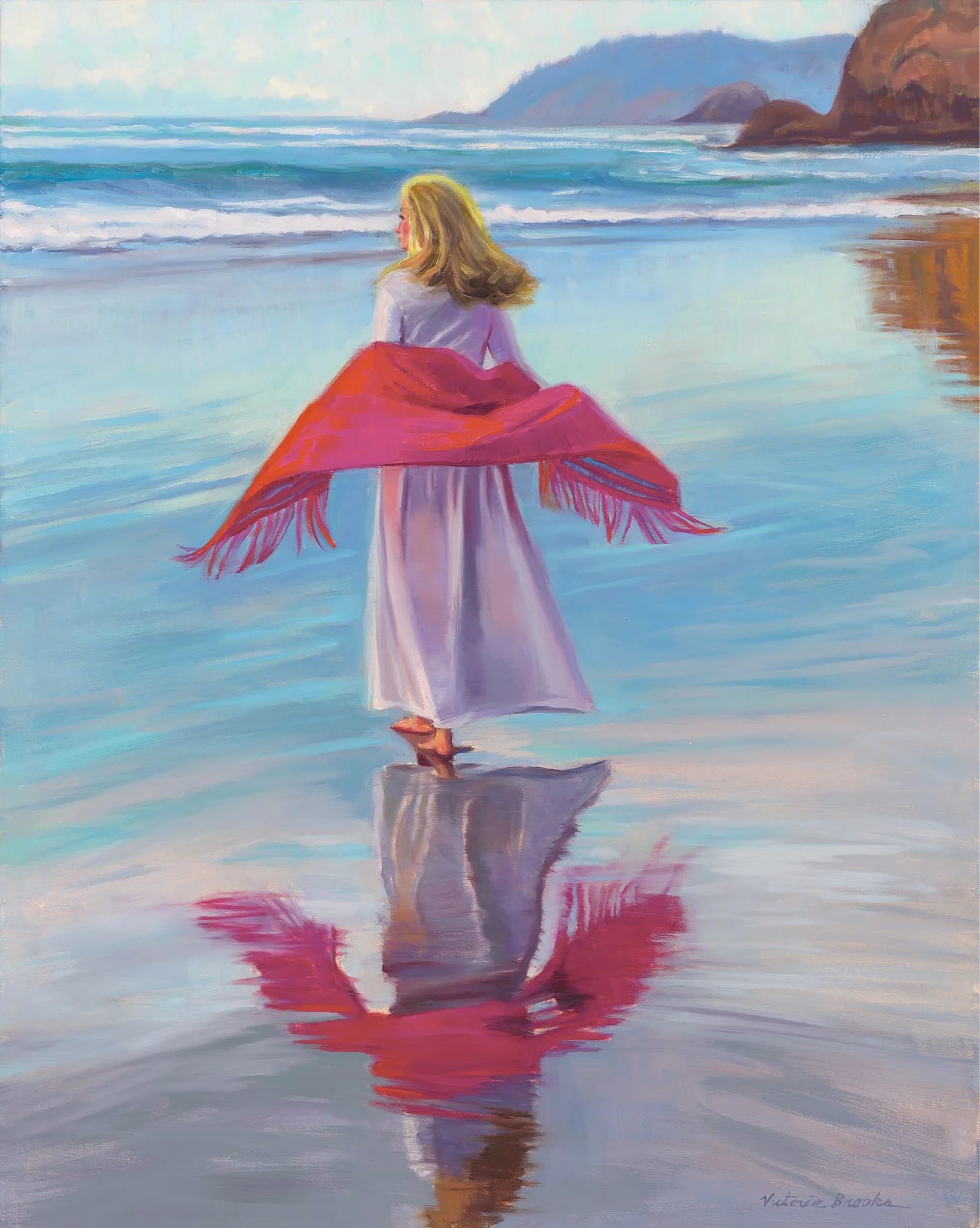 Beach Angel — oil painting by Victoria Brooks