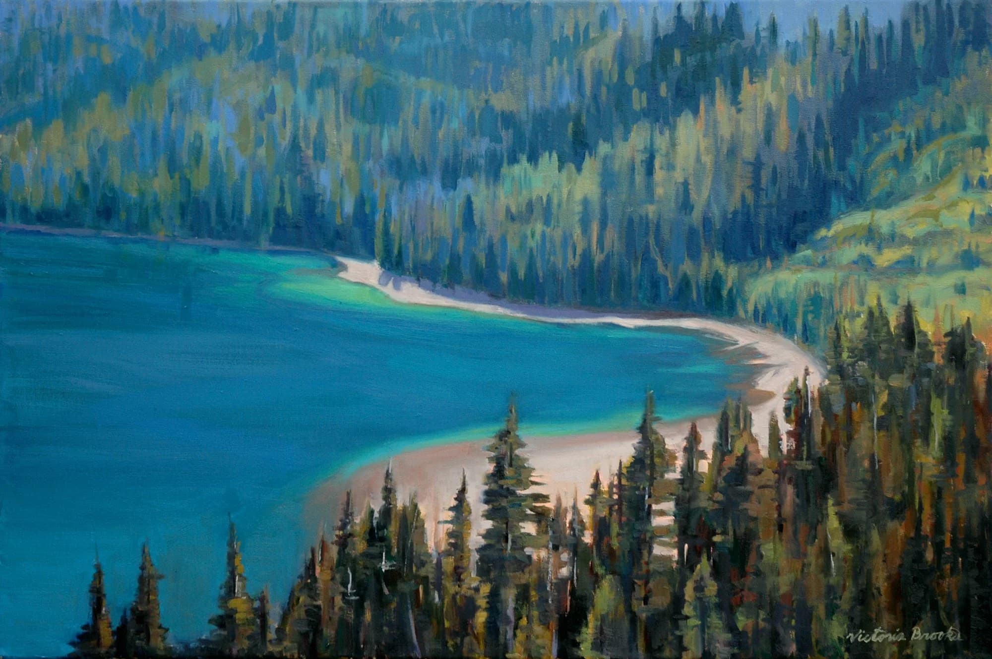 Emerald Bay — oil painting by Victoria Brooks