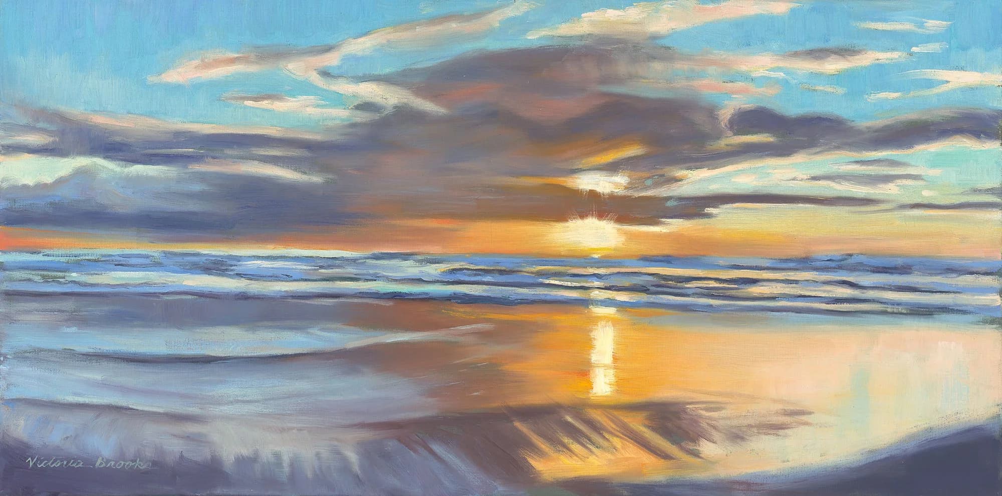 Evening Embers — oil painting by Victoria Brooks