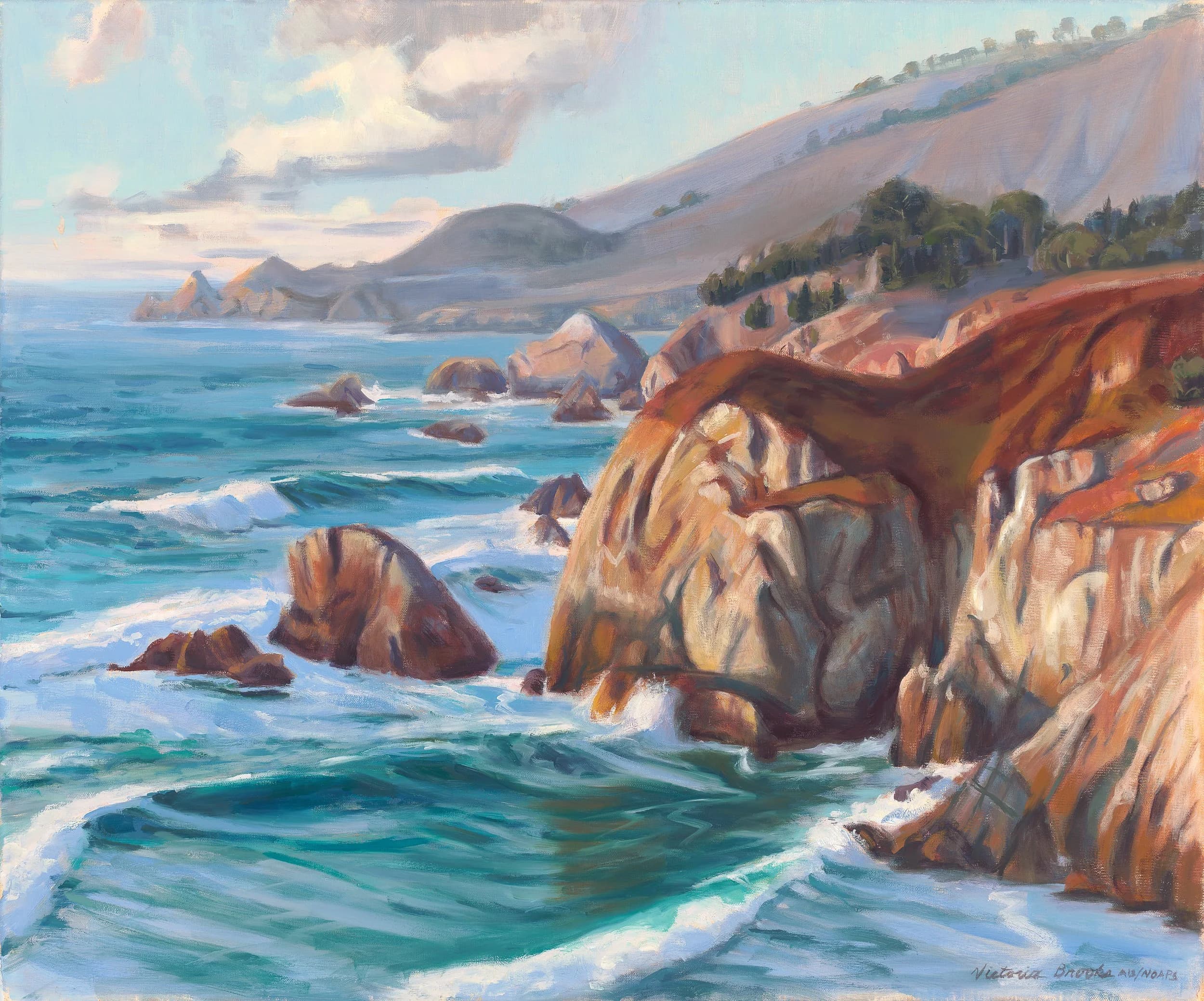 Garrapata Evening — oil painting by Victoria Brooks