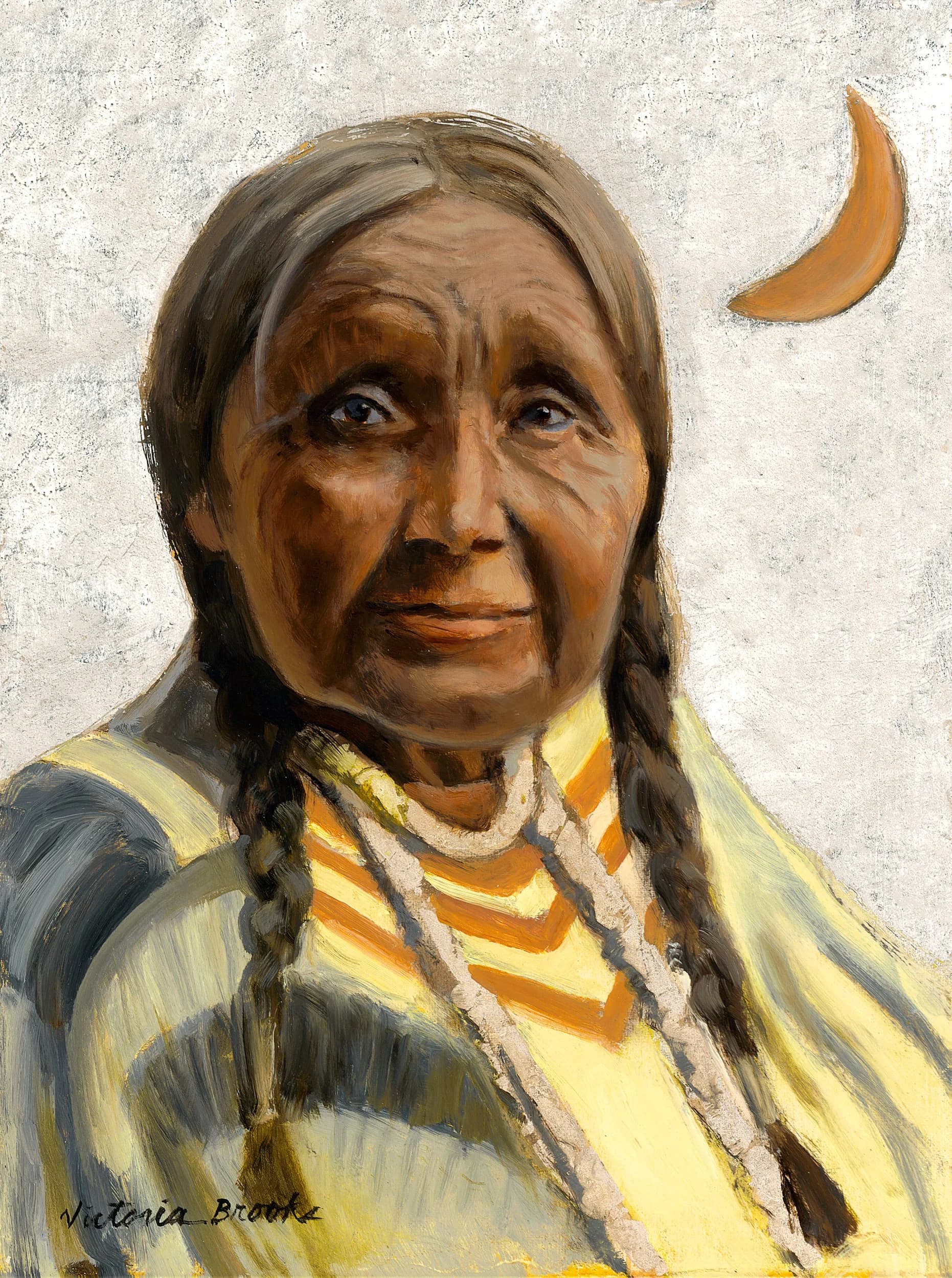 Grandmother — gilded oil portrait by Victoria Brooks