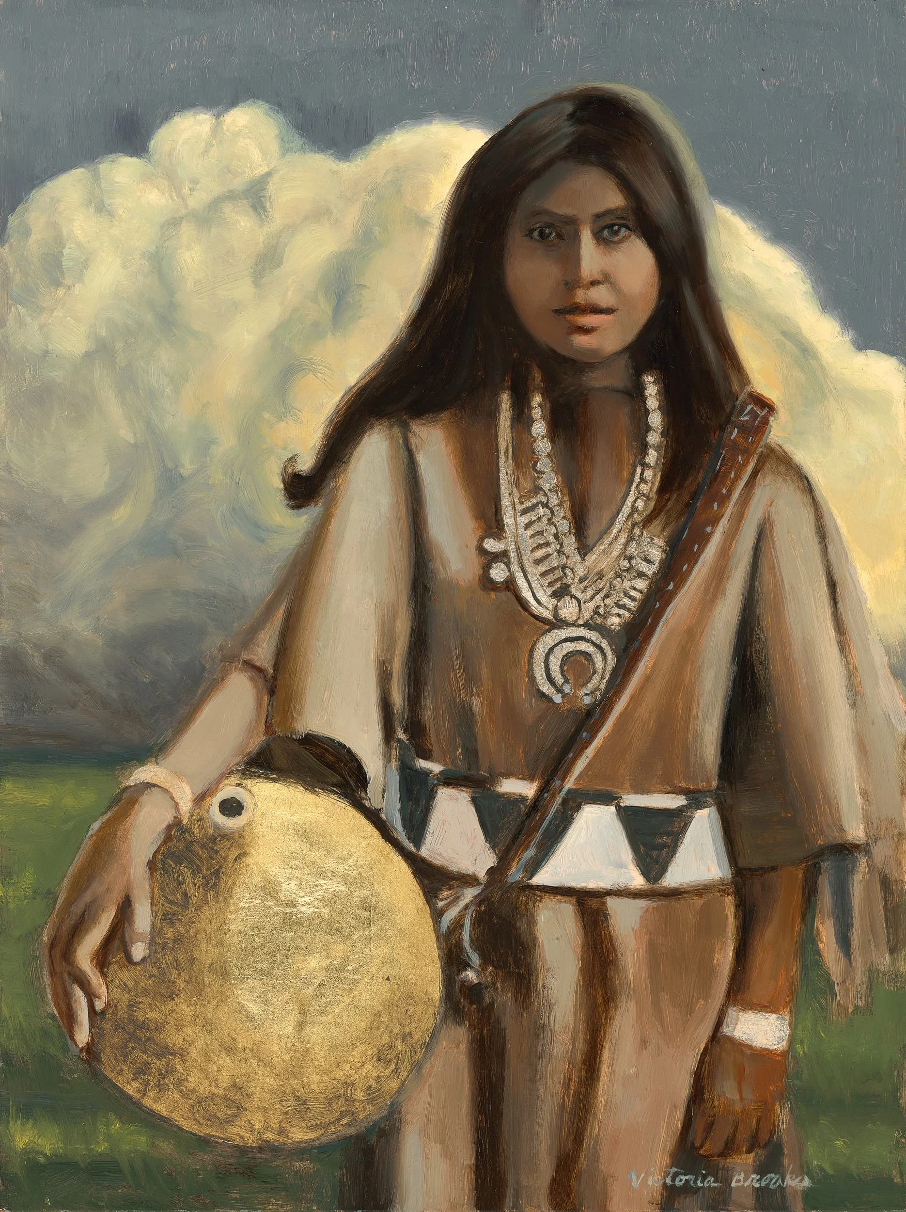 Loti-Kee-yah-tede — gilded oil portrait by Victoria Brooks