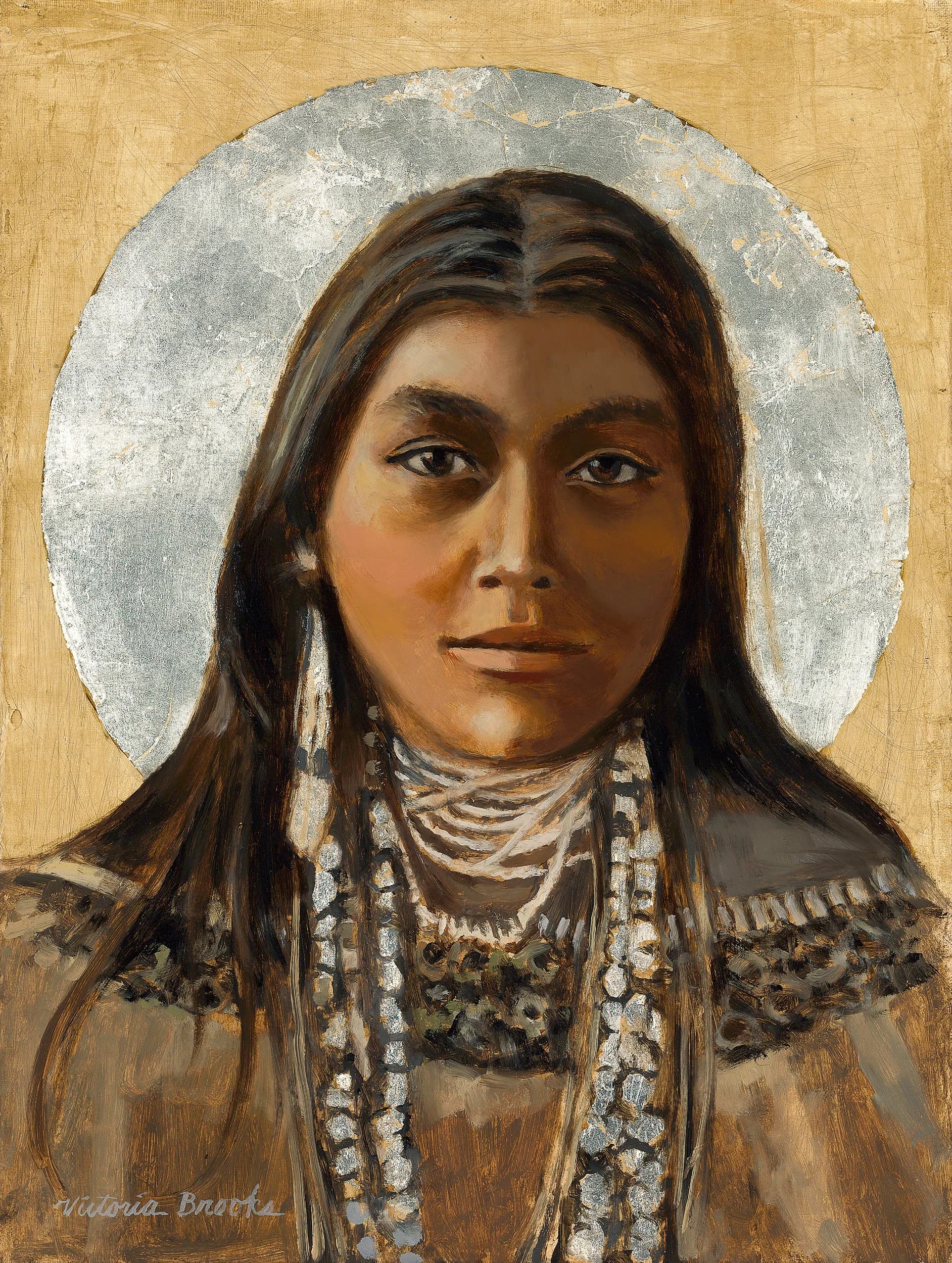 Mattie Tom — gilded oil portrait by Victoria Brooks