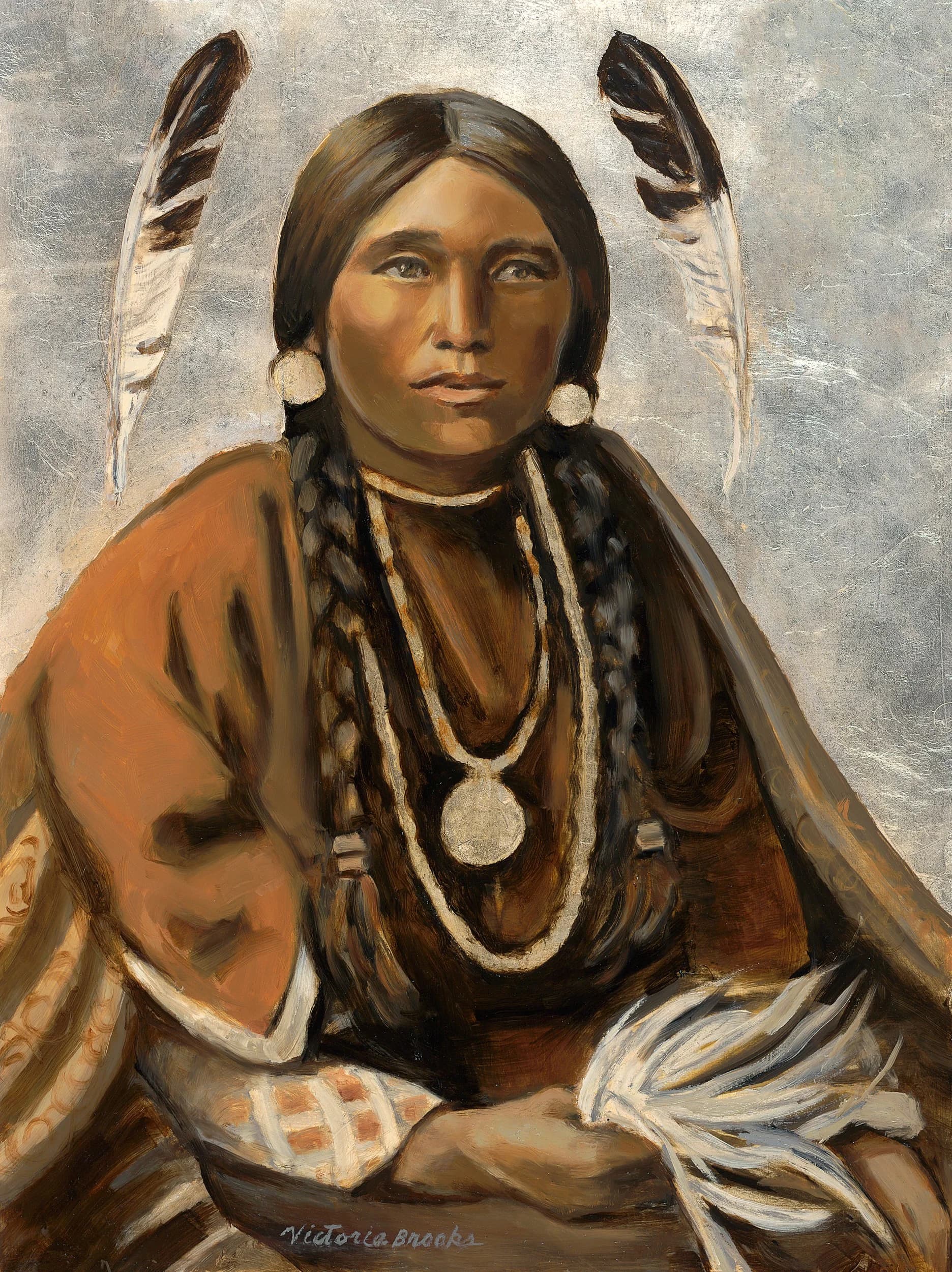 Mrs William Tobias — gilded oil portrait by Victoria Brooks