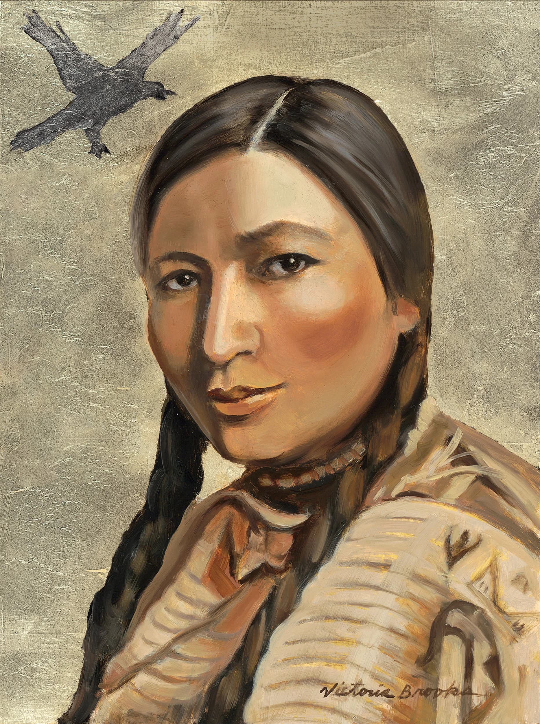 Zitala Sa — gilded oil portrait by Victoria Brooks