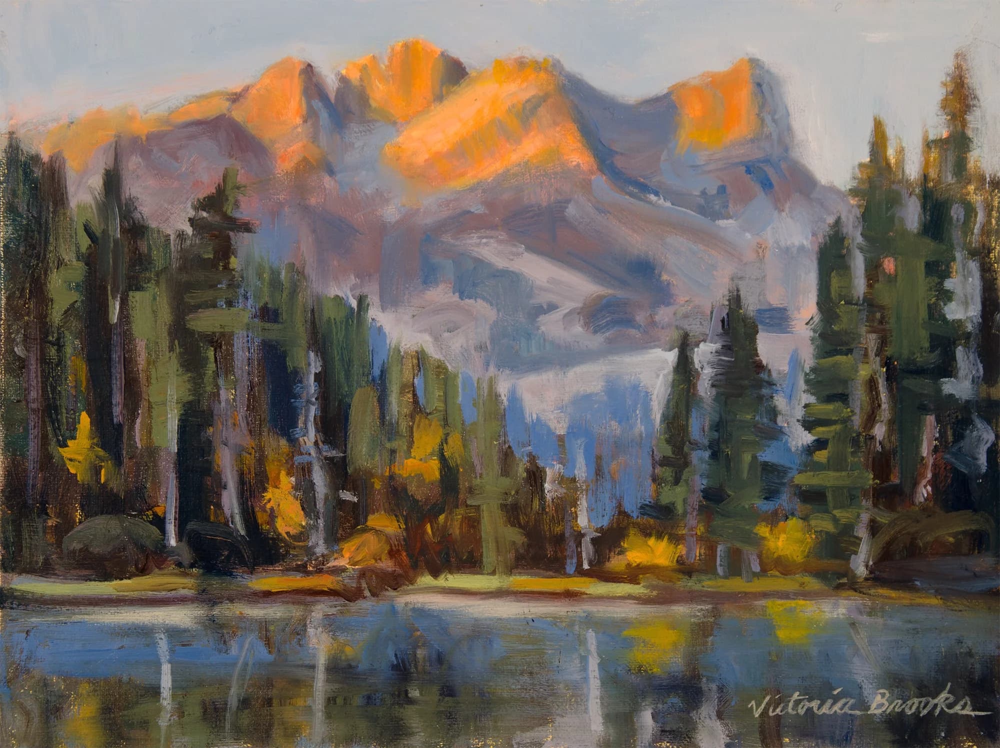 Alpen Glow — oil painting by Victoria Brooks