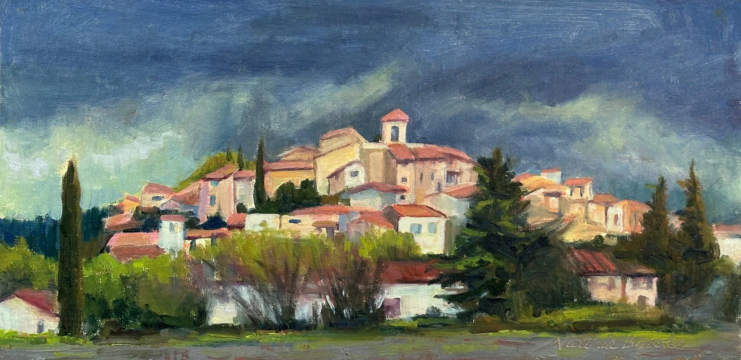 Beaumont de Pertuis — oil painting by Victoria Brooks