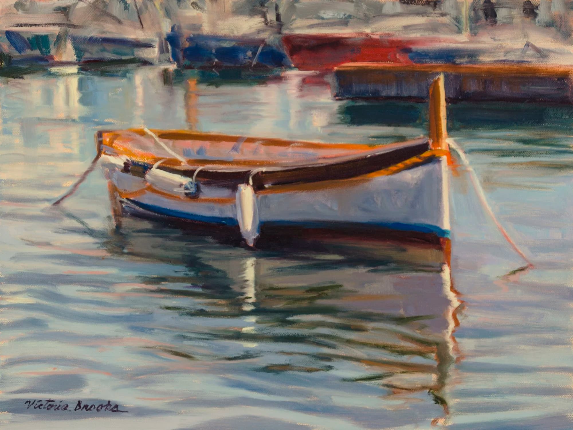 Docked — oil painting by Victoria Brooks