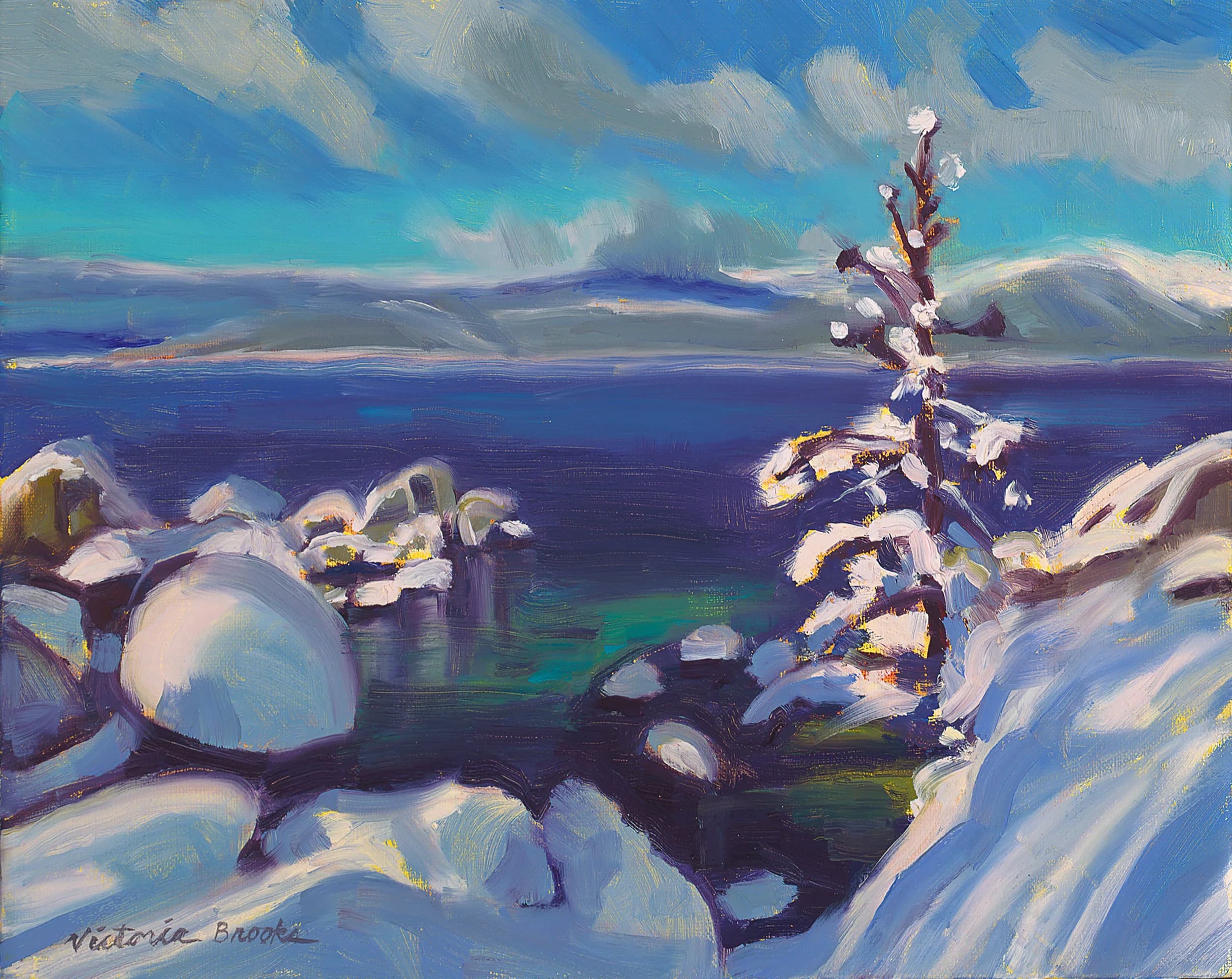 First Snow — oil painting by Victoria Brooks