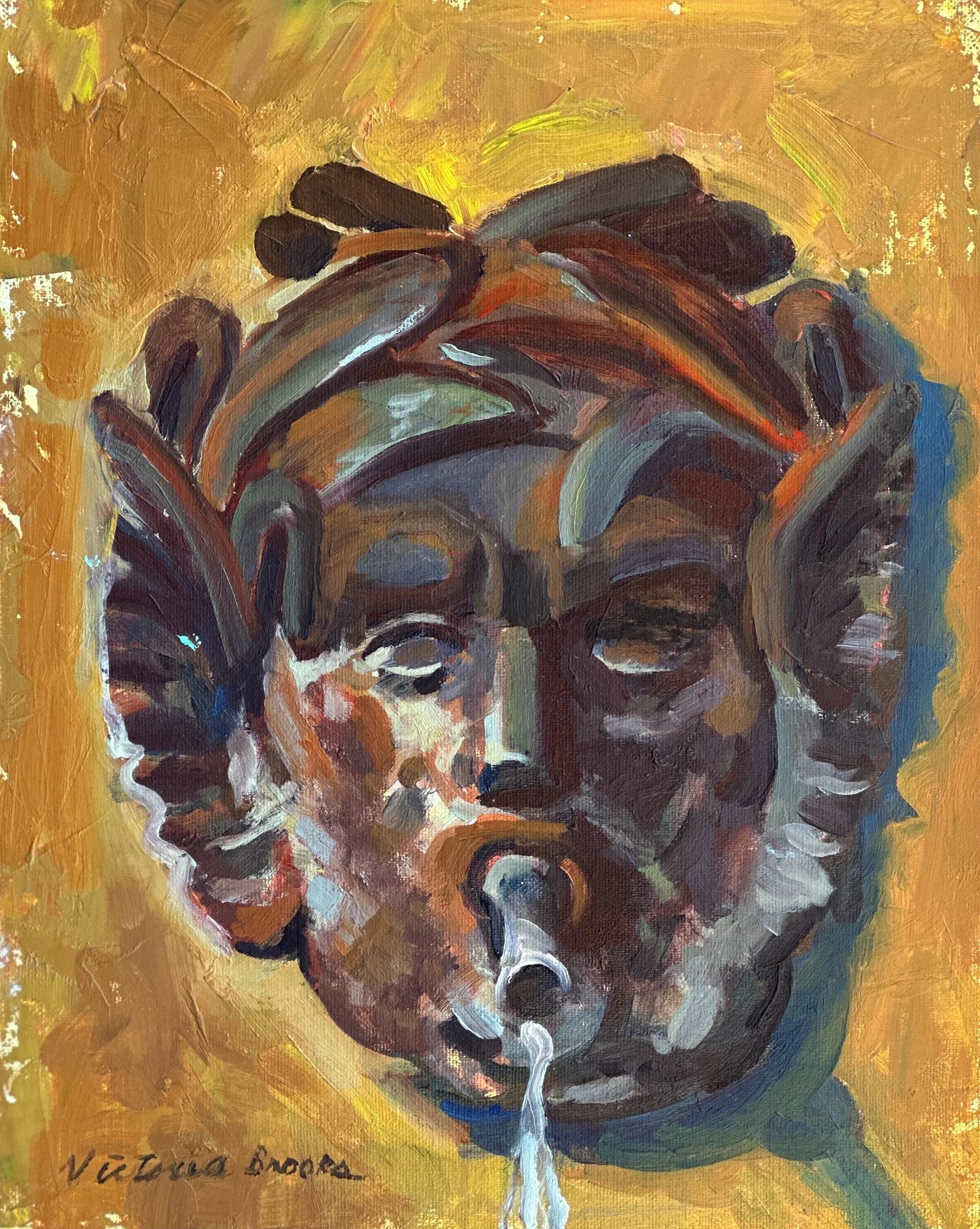 Fountain Face — oil painting by Victoria Brooks