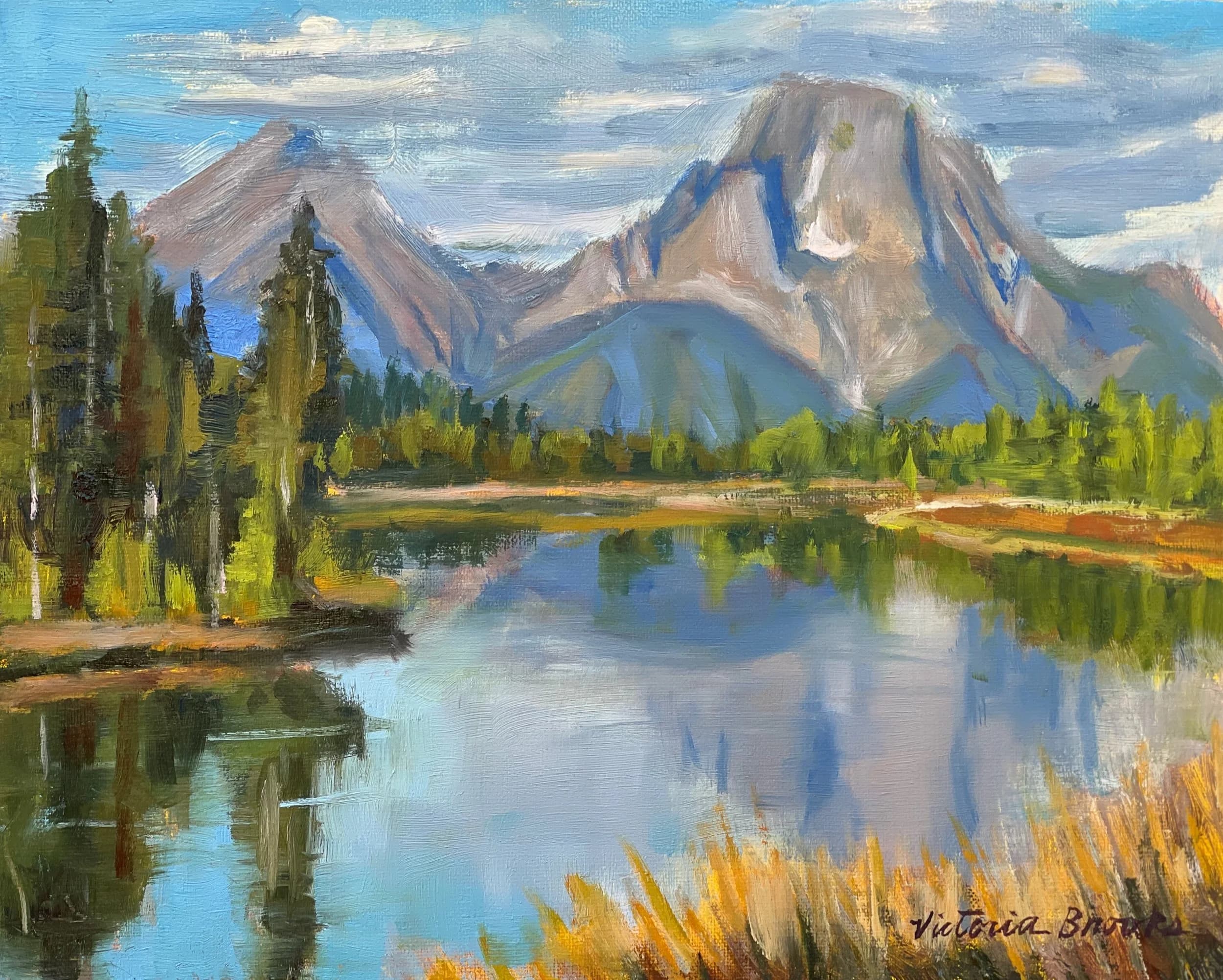 Oxbow Reflections — oil painting by Victoria Brooks