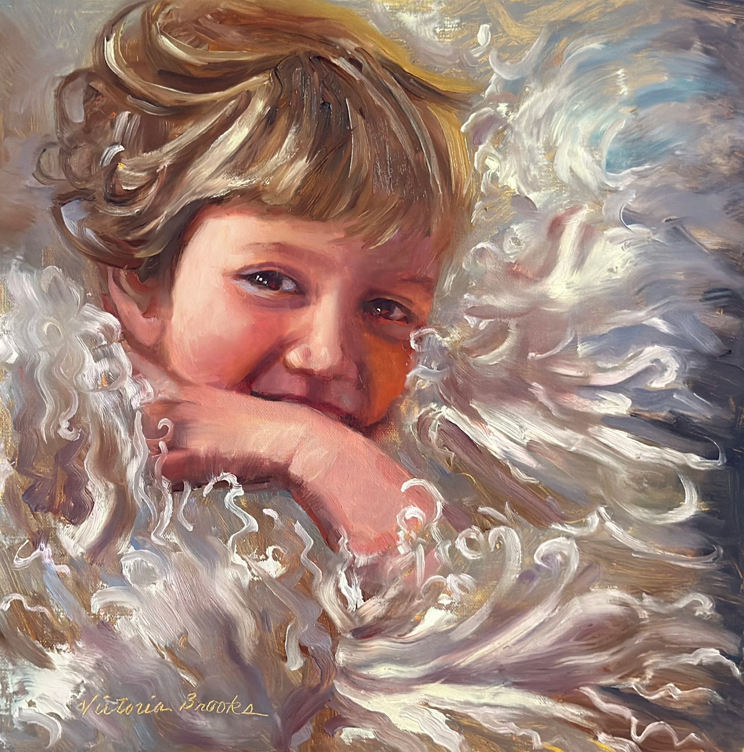 Furry Mo — oil painting by Victoria Brooks