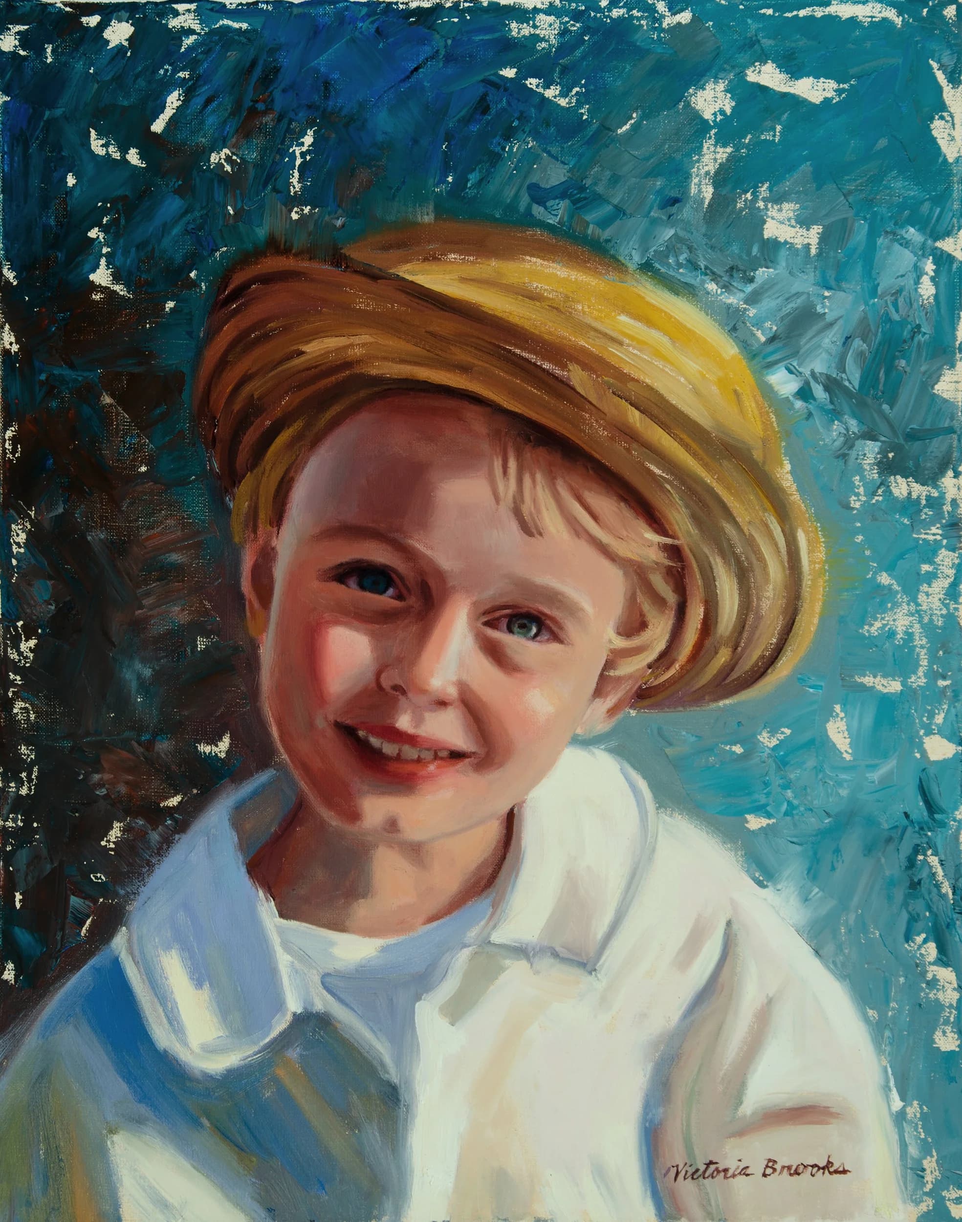 Happy Hat — oil painting by Victoria Brooks