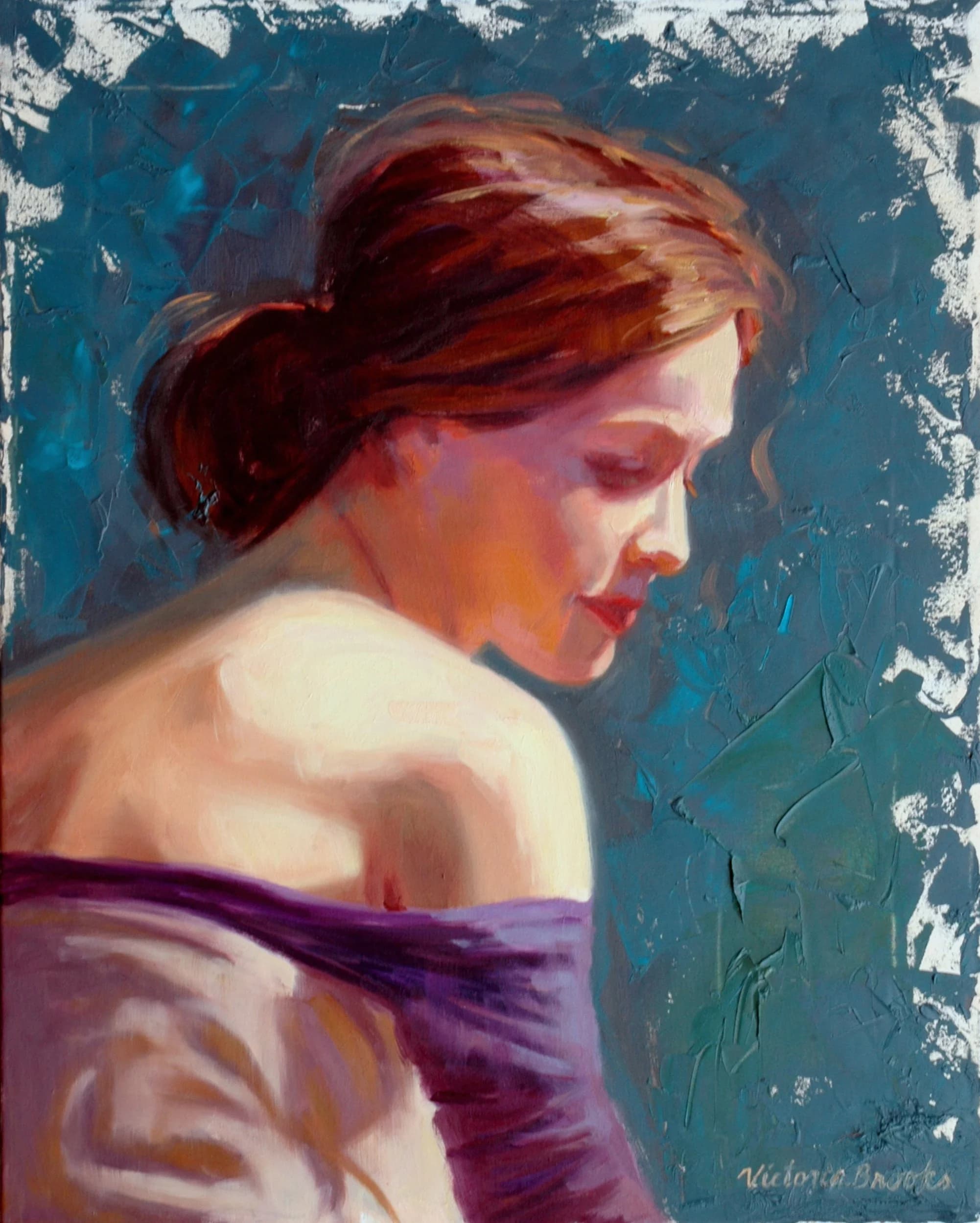 Purple Shawl — oil painting by Victoria Brooks