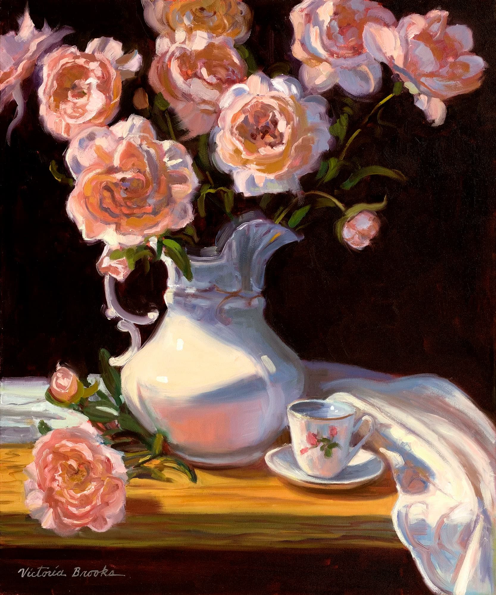 Afternoon Tea — oil painting by Victoria Brooks