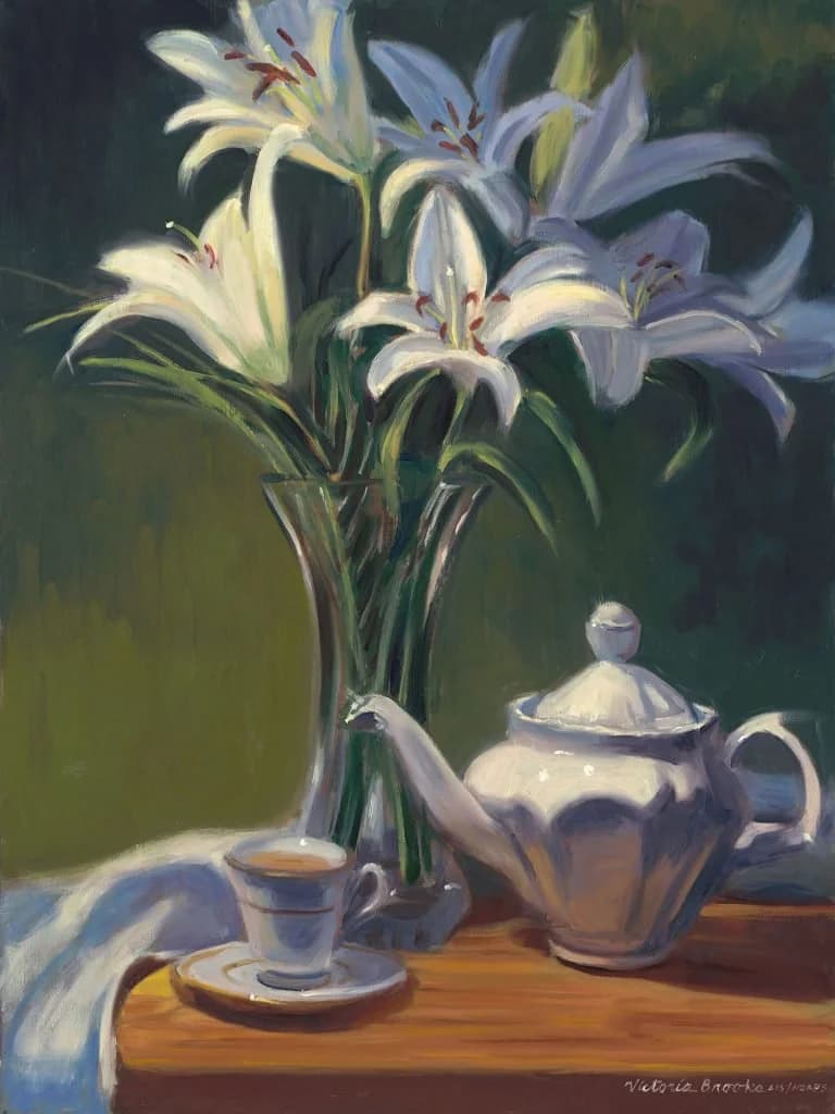 Classic White — oil painting by Victoria Brooks