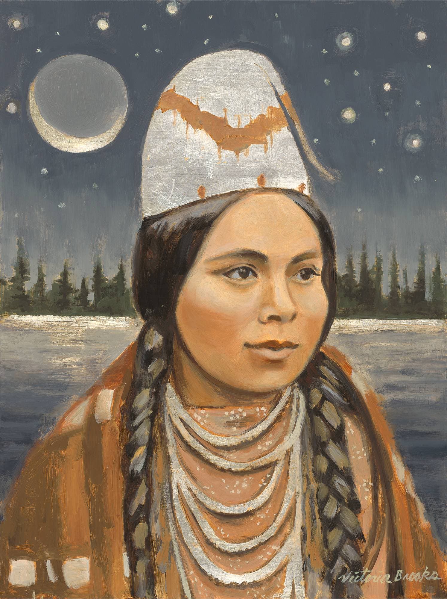 Rosa Paul — oil and gold leaf portrait by Victoria Brooks